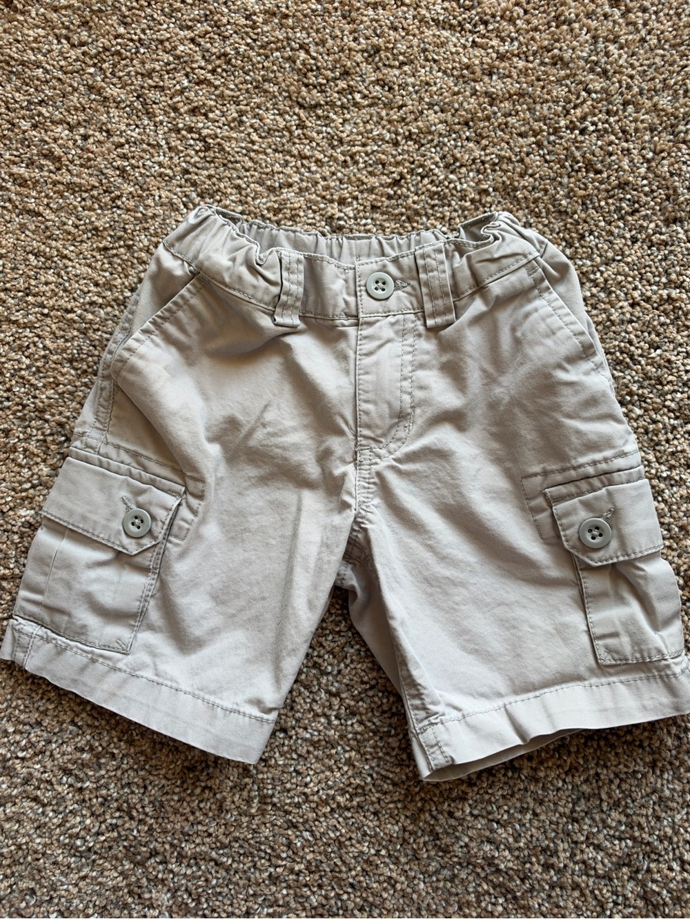 POLO RALPH LAUREN Light Grey Cargo Shorts with Adjustable Waist
